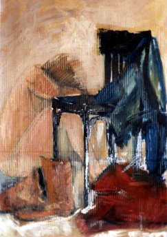 “La silla” 1986 Óleo - esmalte sobre cartón 81x100cm